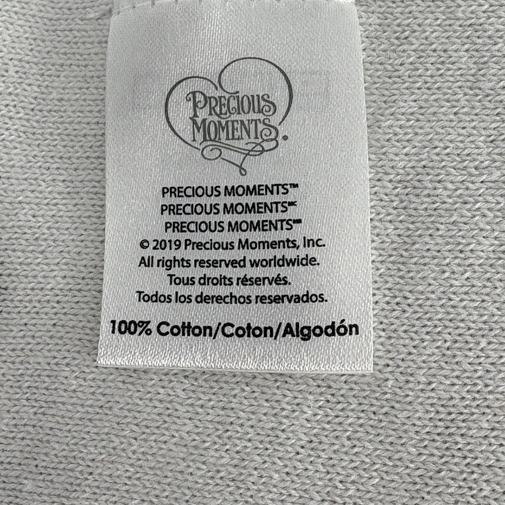 Precious Moments 2019 Baby Blanket Gray White Polka‎ Dot Love You Tons Elephant